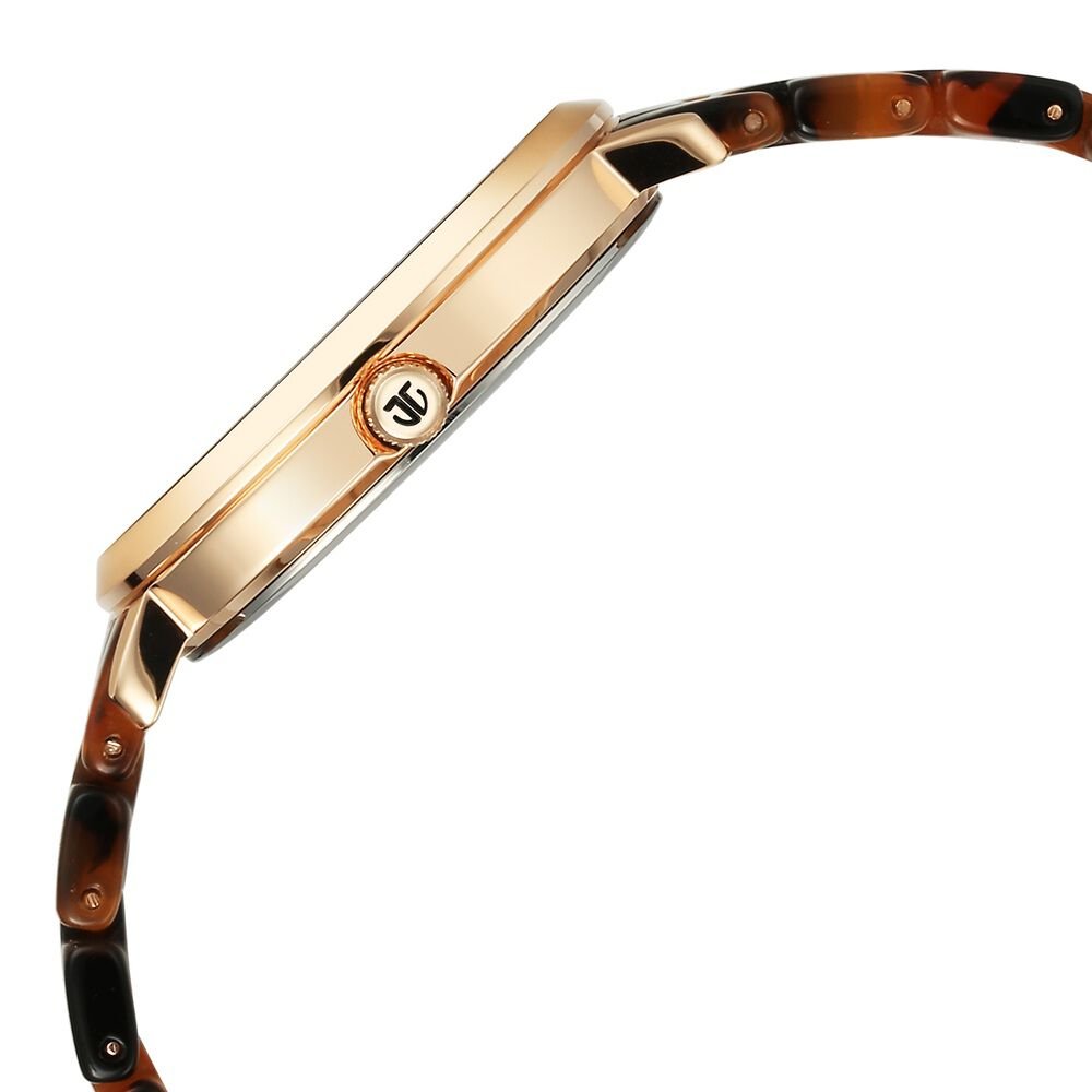 Titan Purple Acetate Quartz Analog Black Dial Brass & Acetate Strap Watch for Women - The Watch Factory ®