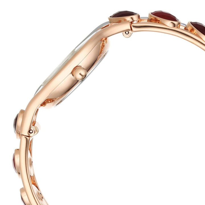 Titan Raga New You Quartz Analog Mother Of Pearl Dial Garnet stone bi - metal Strap Watch for Women - The Watch Factory ®