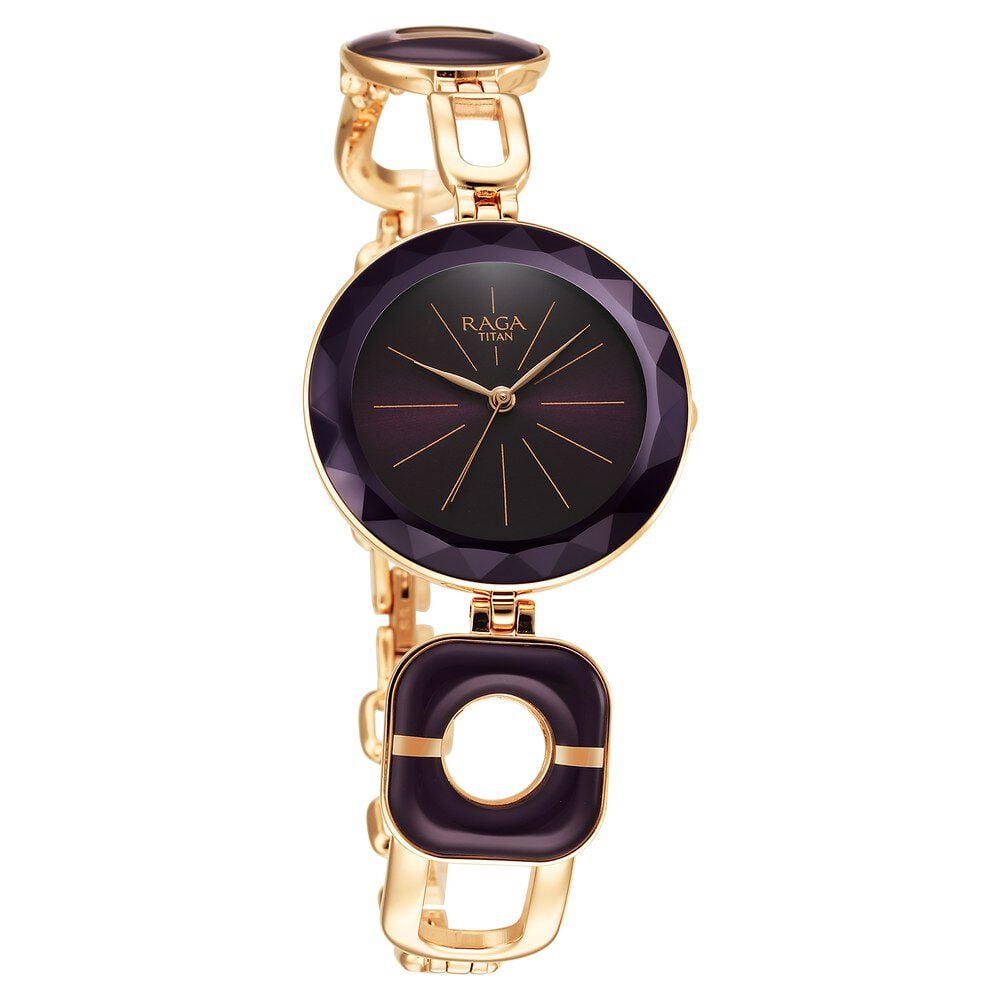 Titan Raga Delight Purple Dial Analog Metal Strap watch for Women - The Watch Factory ®