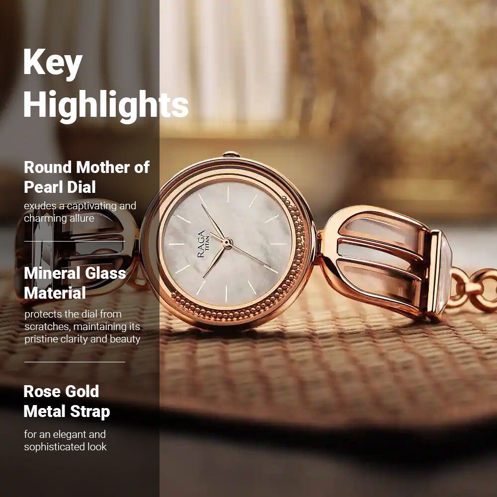 Titan Raga Delight Mother Of Pearl Dial Women Watch With Metal Strap - The Watch Factory ®