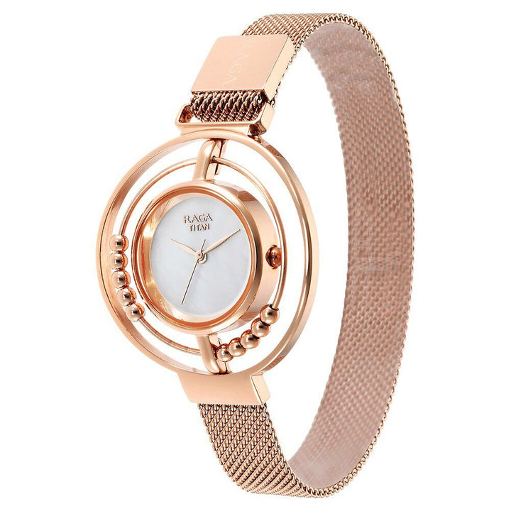Titan Raga Delight Mother Of Pearl Dial Analog Stainless Steel Strap watch for Women - The Watch Factory ®