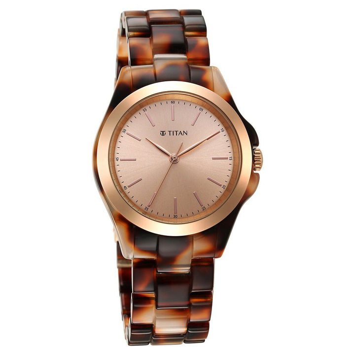 Titan Fashion Acetate Rose Gold Dial Analog Acetate Strap Watch for Women - The Watch Factory ®