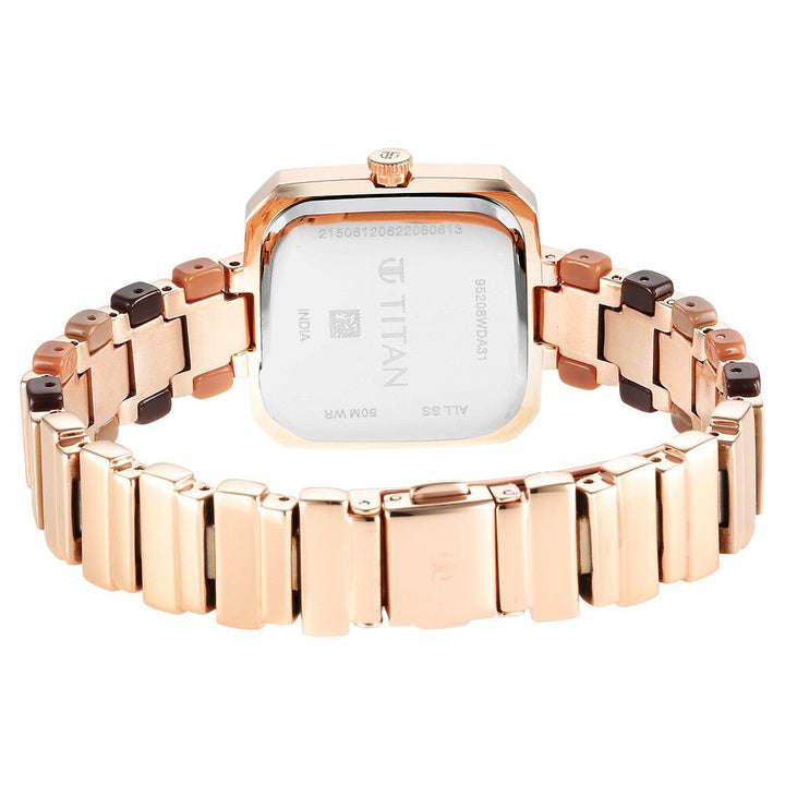 Titan Glitz Rose Gold Dial Analog Metal Strap watch for Women - The Watch Factory ®