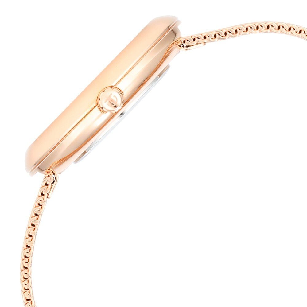 Glitz Rose Gold Dial Stainless Steel Strap Watch for Women - The Watch Factory ®