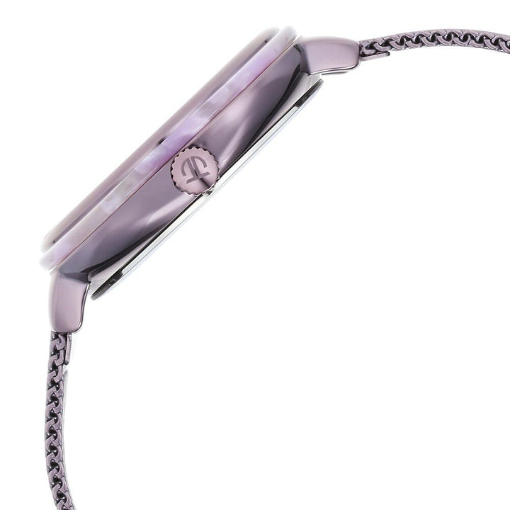 Glitz Purple Dial Stainless Steel Strap Watch for Women - The Watch Factory ®