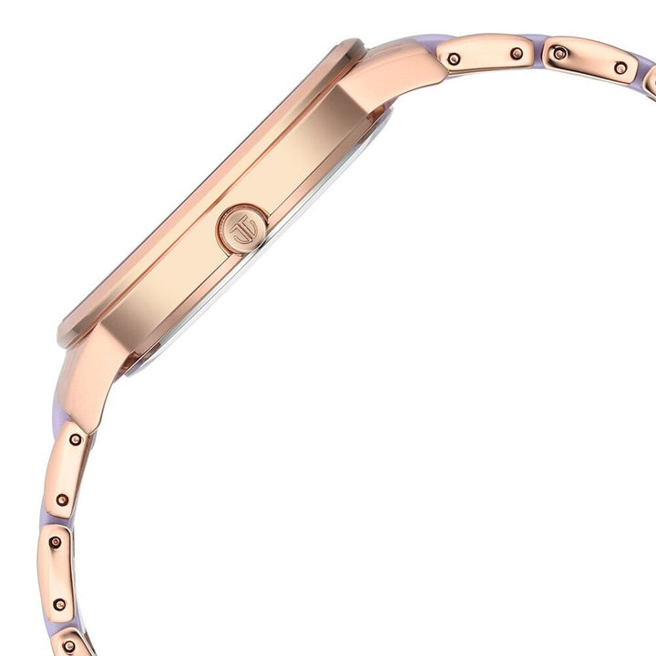 Titan Purple Ceramics Mother of pearl Dial Analog Steel and Ceramic Strap Watch for Women - The Watch Factory ®