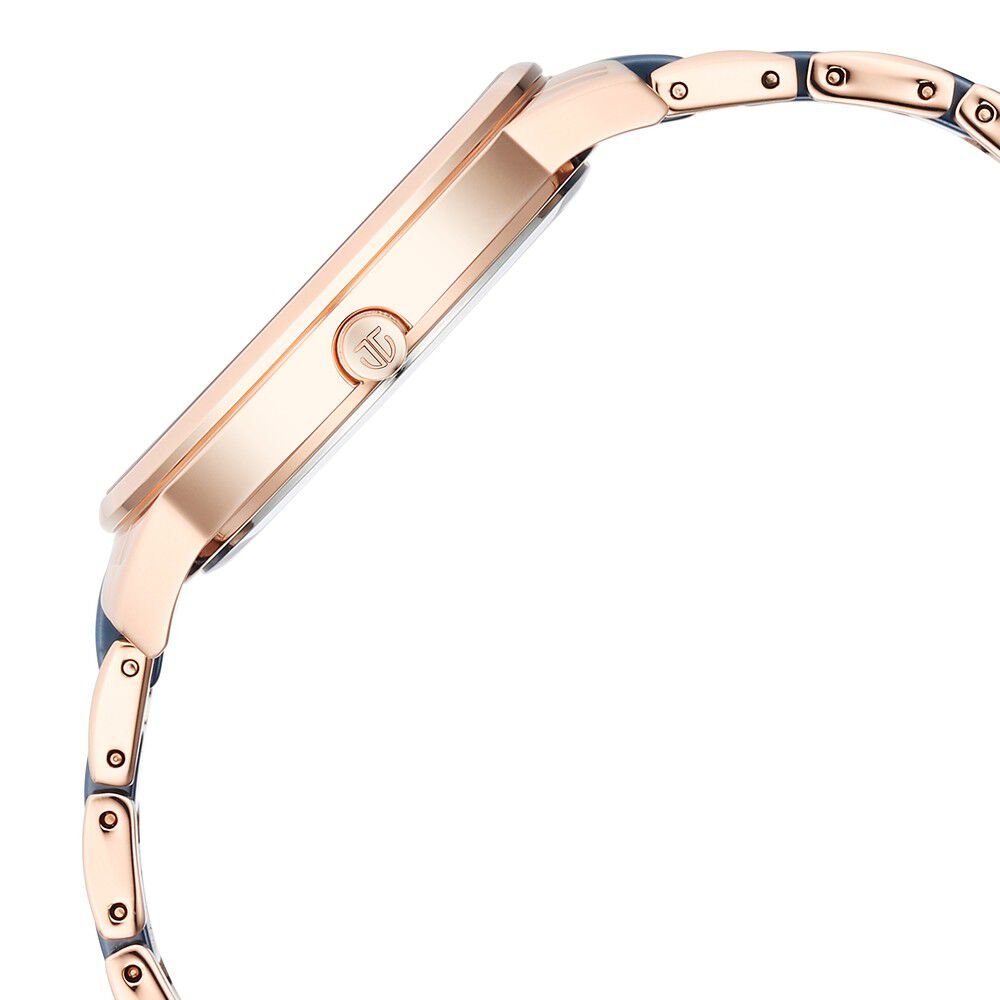 Titan Purple Ceramics Blue Dial Analog Steel and Ceramic Strap watch for Women - The Watch Factory ®