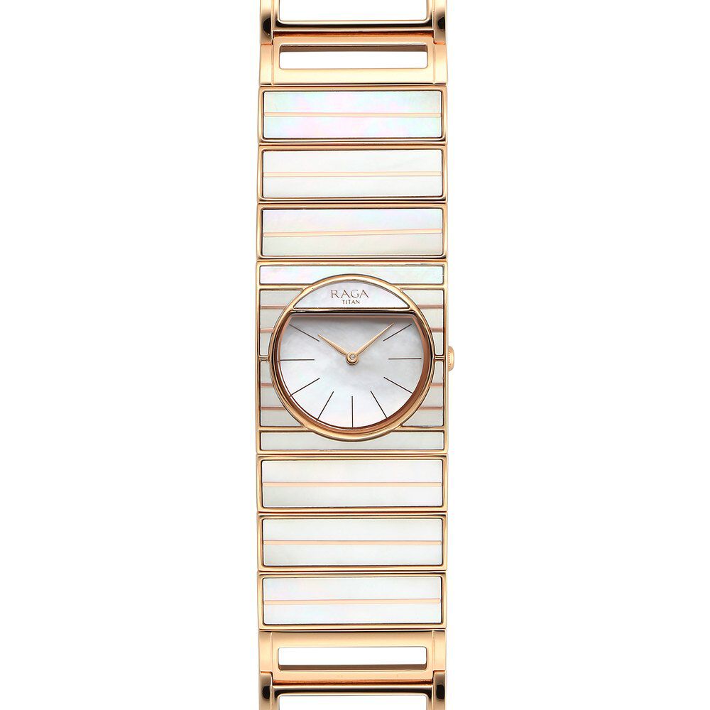 Titan Raga Power Pearls Quartz Analog Mother Of Pearl Dial and Strap Watch for Women - The Watch Factory ®