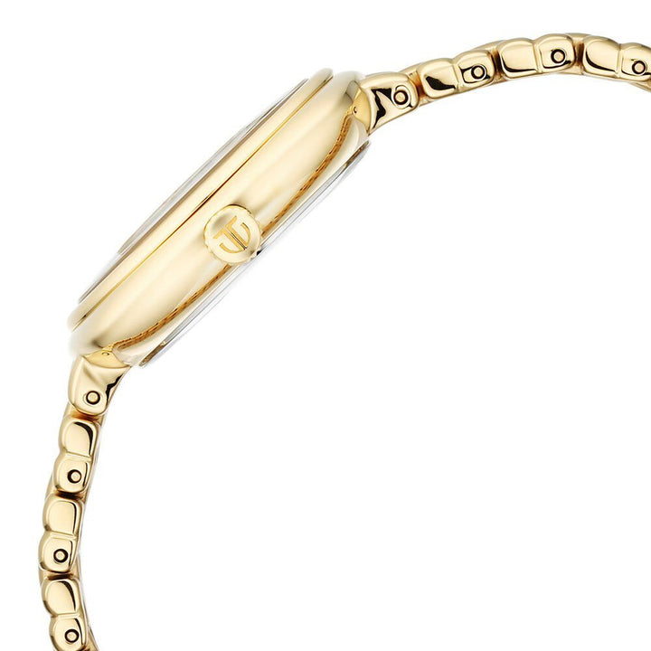 Titan Aura Quartz Analog Brown Mother of Pearl Dial Golden Stainless Steel Strap Watch for Women - The Watch Factory ®