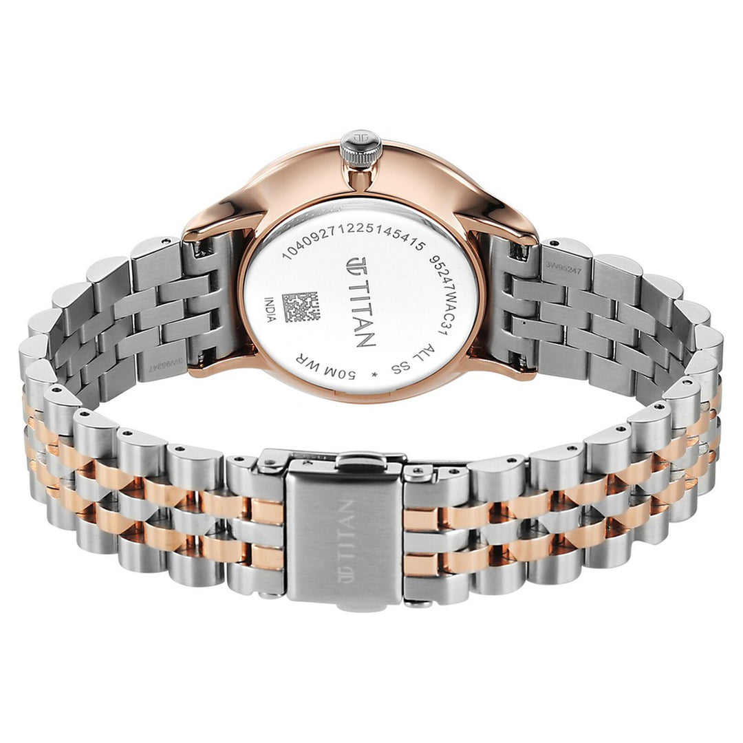 Titan Purple Prestige 95247KM02 Brown Dial Women&