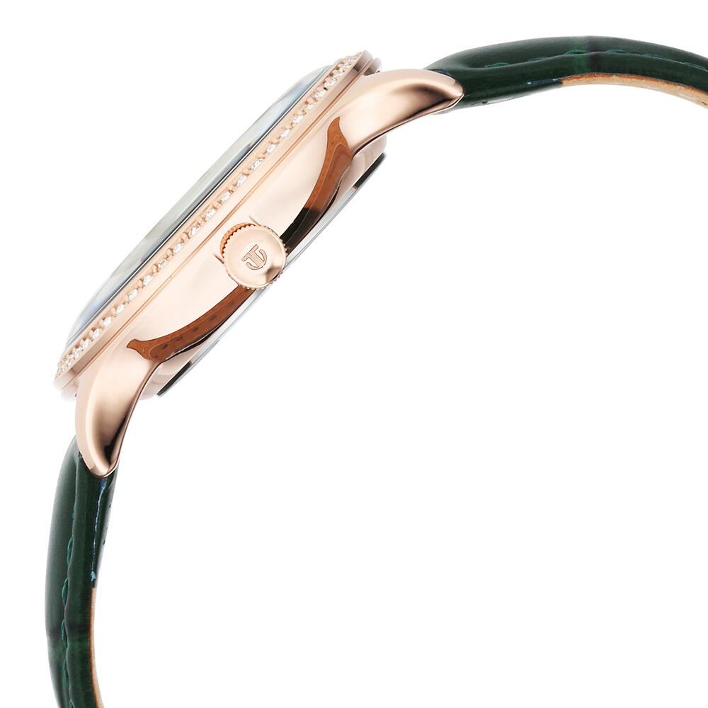 Titan Bright Leathers Green Dial Analog with Date Leather Strap Watch for Women - The Watch Factory ®