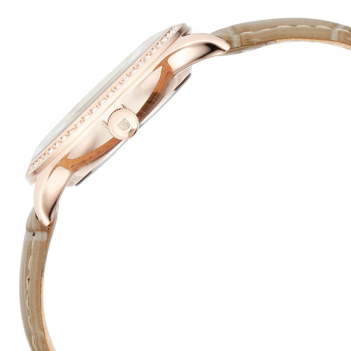 Titan Bright Leathers Silver Dial Analog with Date Leather Strap Watch for Women - The Watch Factory ®