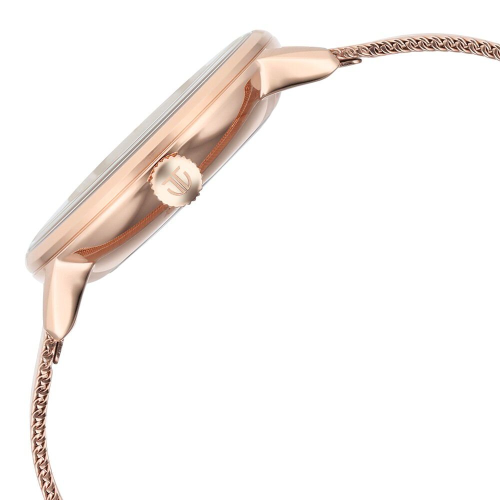 Titan TGIF Quartz Analog Mother Of Pearl Dial Rose Gold Stainless Steel Strap Watch for Women - The Watch Factory ®