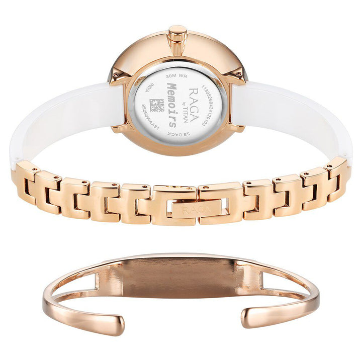 Titan Raga Memoirs Quartz Analog Mother Of Pearl Dial With White Ceramic Strap Watch For Women - The Watch Factory ®