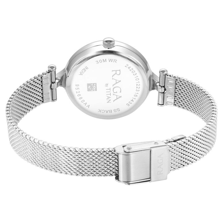 Titan Raga Showstopper Quartz Analog Pink Dial Silver Metal Strap Watch For Women - The Watch Factory ®