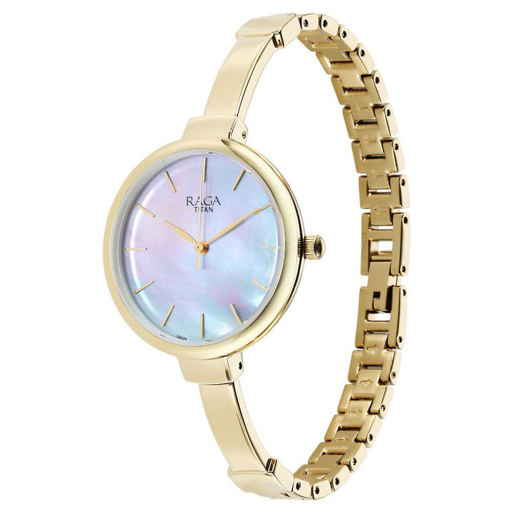 Titan Raga Showstopper Quartz Analog Mother Of Pearl Dial Metal Strap Watch for Women - The Watch Factory ®