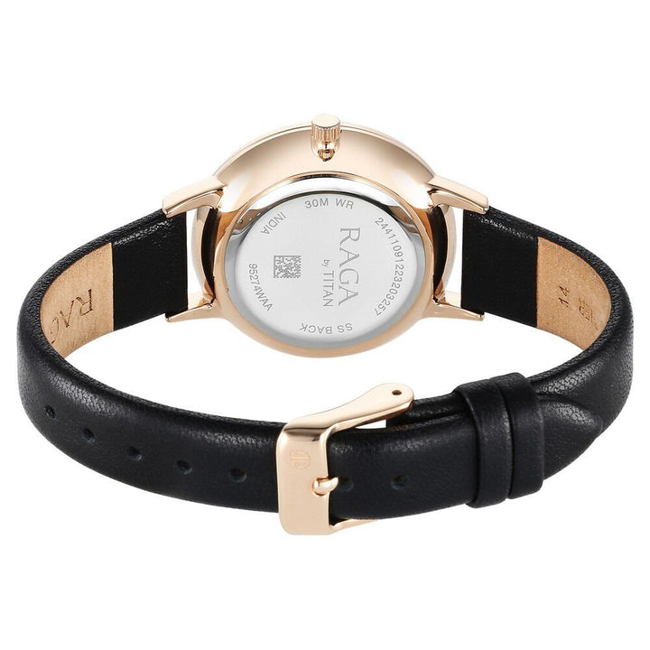 Titan Raga Showstopper Quartz Analog Mother Of Pearl Dial Leather Strap Watch for Women - The Watch Factory ®