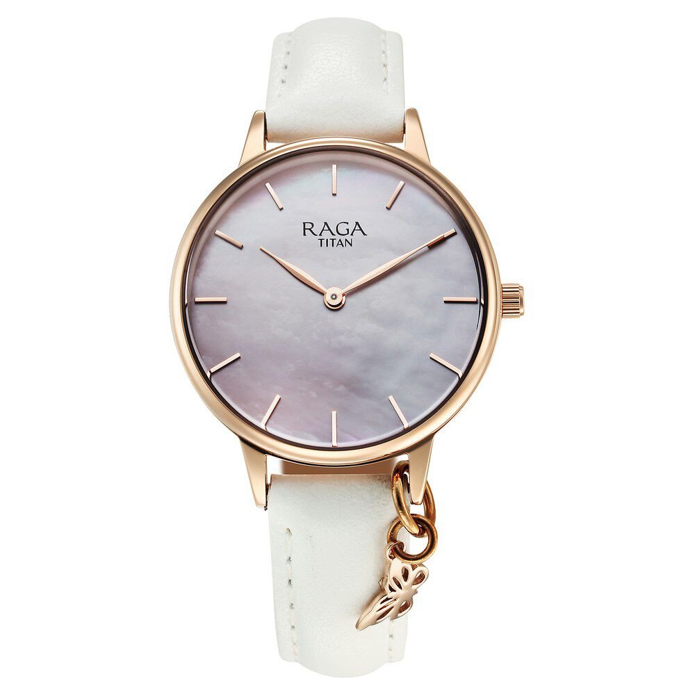 Titan Raga Showstopper Quartz Analog Mother Of Pearl Dial Metal Strap Watch For Women - The Watch Factory ®