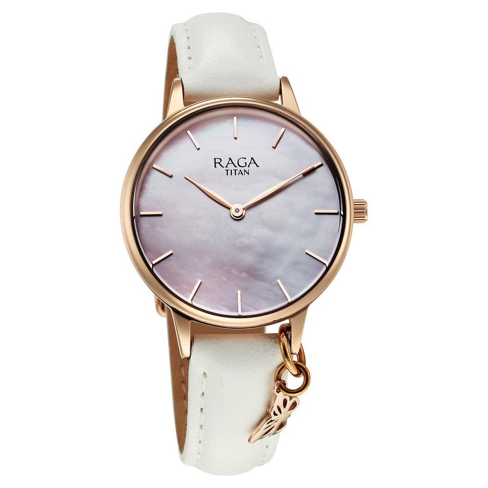 Titan Raga Showstopper Quartz Analog Mother Of Pearl Dial Metal Strap Watch For Women - The Watch Factory ®