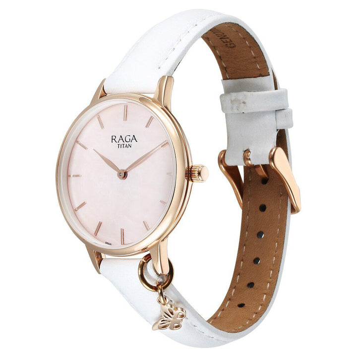 Titan Raga Showstopper Quartz Analog Mother Of Pearl Dial Metal Strap Watch For Women - The Watch Factory ®