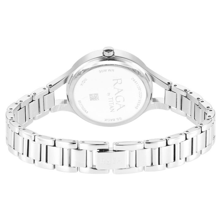 Titan Raga Showstopper Quartz Analog Mother Of Pearl Dial Silver Metal Strap Watch For Women - The Watch Factory ®