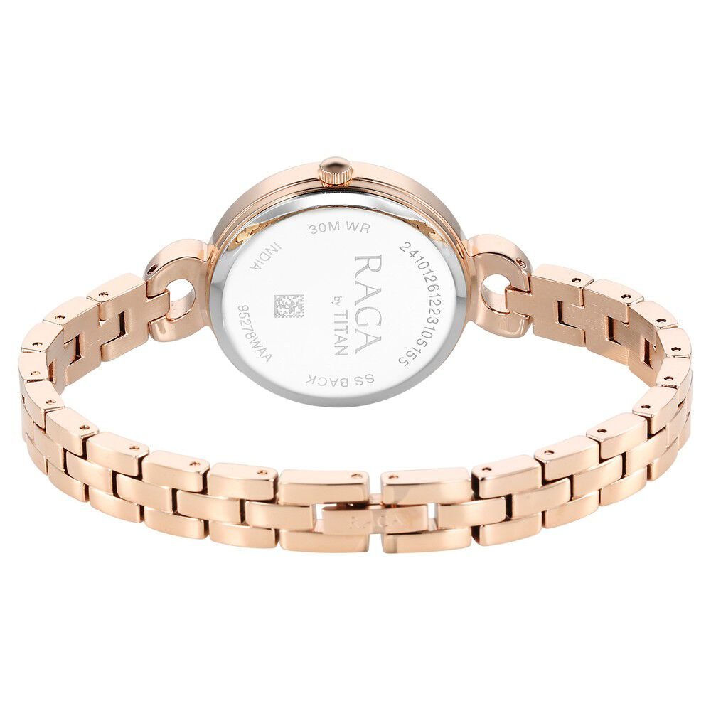 Titan Raga Showstopper Quartz Analog White Dial Metal Strap Watch for Women - The Watch Factory ®