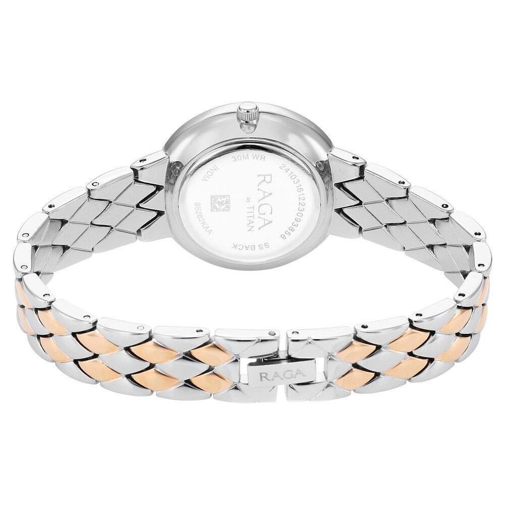 Titan Raga Showstopper Quartz Analog Silver Round Dial Two Toned Metal Strap Watch For Women - The Watch Factory ®