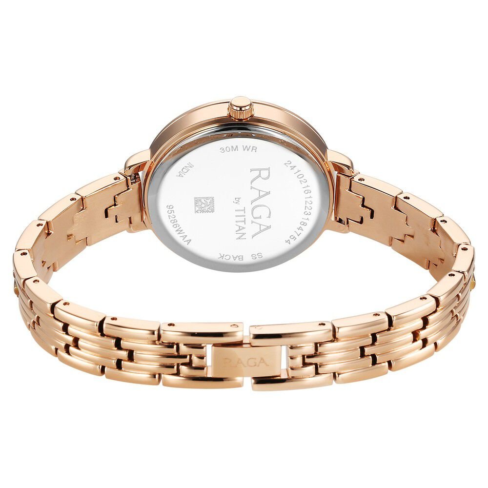Titan Raga Showstopper Quartz Analog Pink Dial Metal Strap Watch for Women - The Watch Factory ®