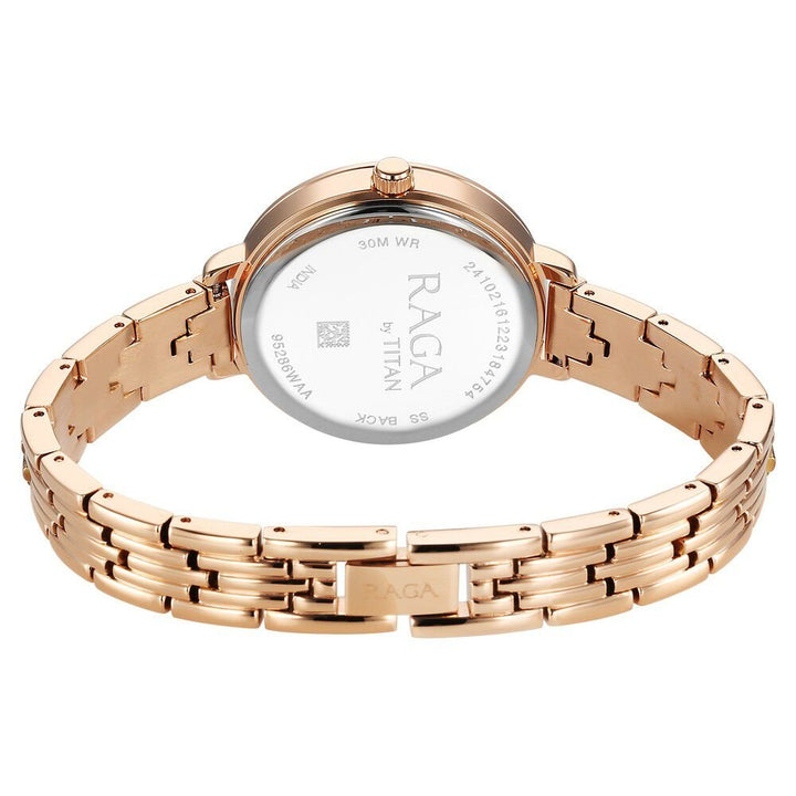 Titan Raga Showstopper Quartz Analog Pink Dial Metal Strap Watch for Women - The Watch Factory ®