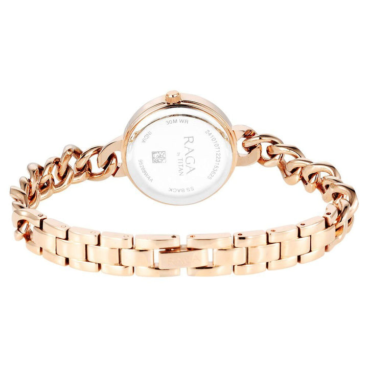 Titan Raga Showstopper Quartz Analog Rose Gold Round Dial Rose Gold Metal Strap Watch For Women - The Watch Factory ®