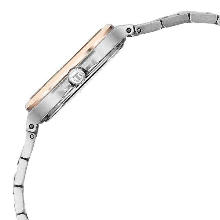 Titan Slim Square Quartz Analog with Date Silver Dial With Two Toned Color Stainless Steel Strap Watch For Women 95291KM01