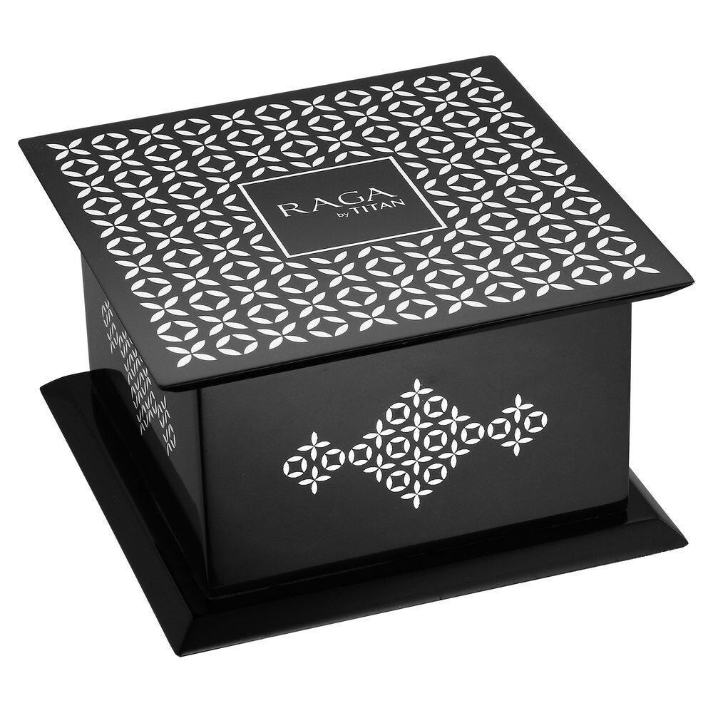 Titan Raga Silver Quartz Analog Mother Of Pearl Dial Sterling Silver Case With Brown Color Leather Strap Watch For Women 95294VL01