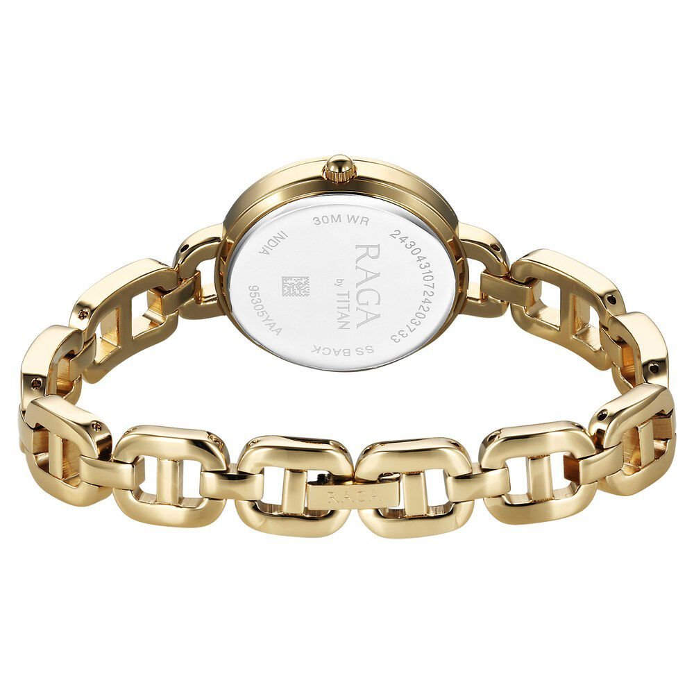 Titan Raga Showstopper Quartz Analog Golden Dial Metal Strap Watch For Women - The Watch Factory ®