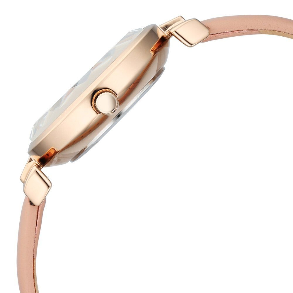 Titan Raga Showstopper Quartz Analog Pink Dial Leather Strap Watch For Women - The Watch Factory ®