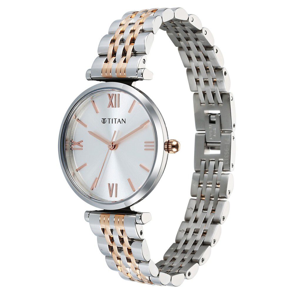 Titan Workmode Quartz Analog Silver Dial Metal Strap watch For Women - The Watch Factory ®