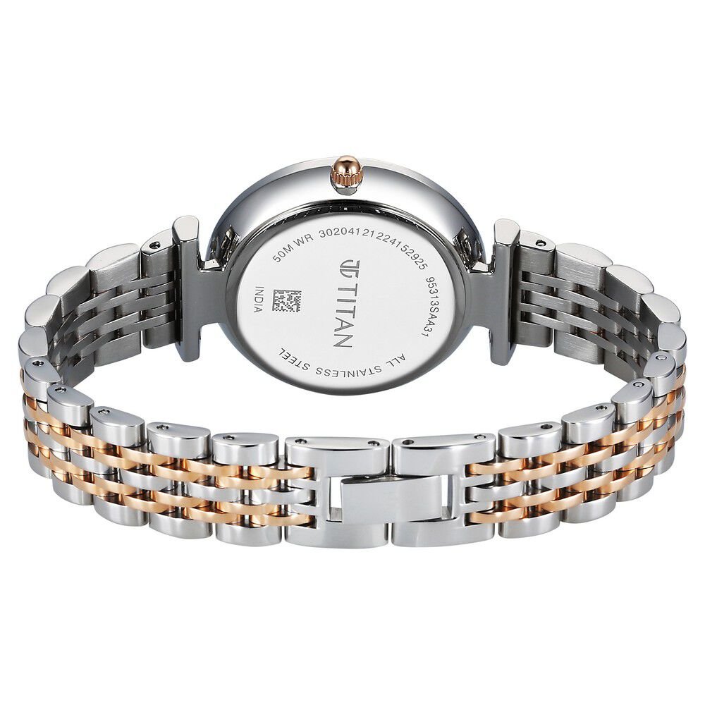 Titan Workmode Quartz Analog Silver Dial Metal Strap watch For Women - The Watch Factory ®