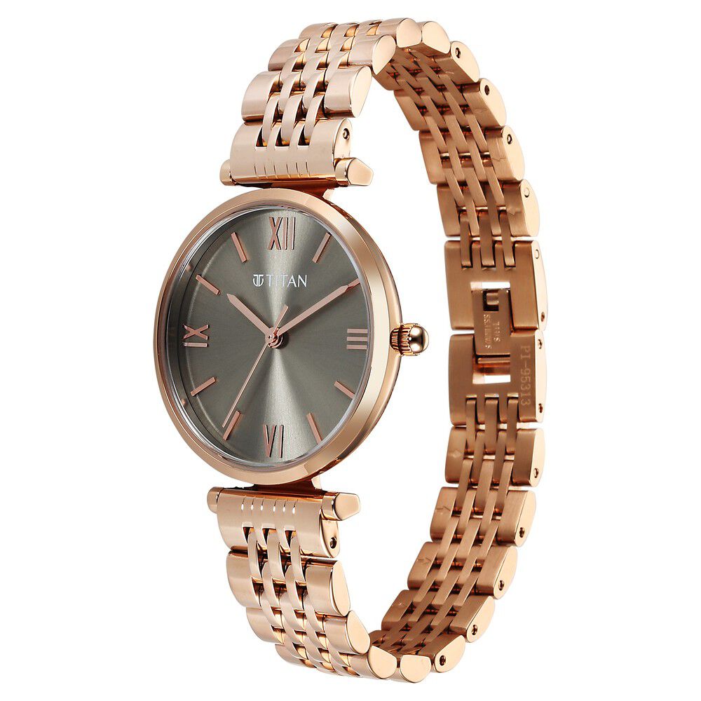 Titan Workmode Quartz Analog Grey Dial Metal Strap watch For Women - The Watch Factory ®