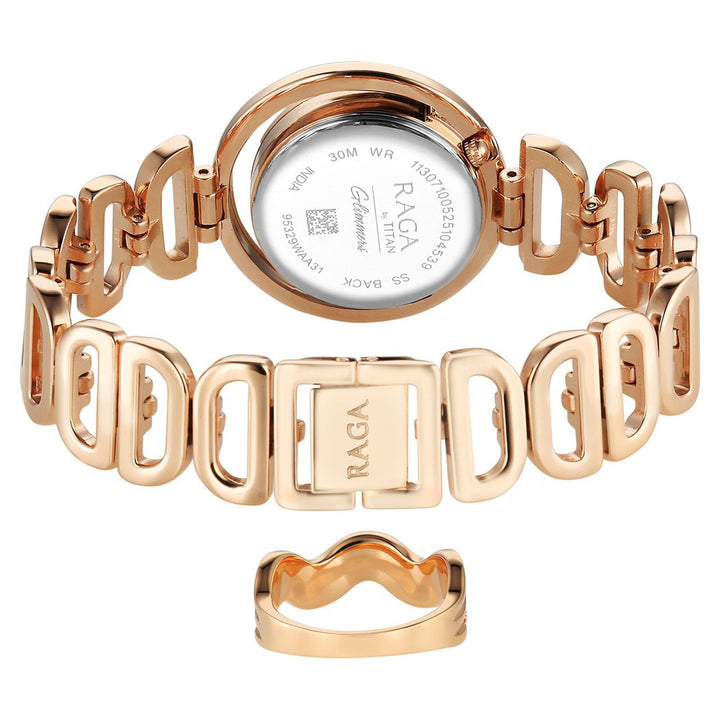 Titan Raga Glimmers 95329WM01F Mother of Pearl Dial Women&