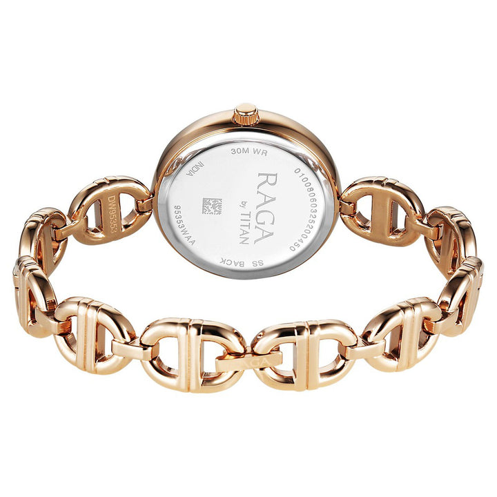 Titan Raga Showstopper NU95353WM01 Rose Gold Dial Women&
