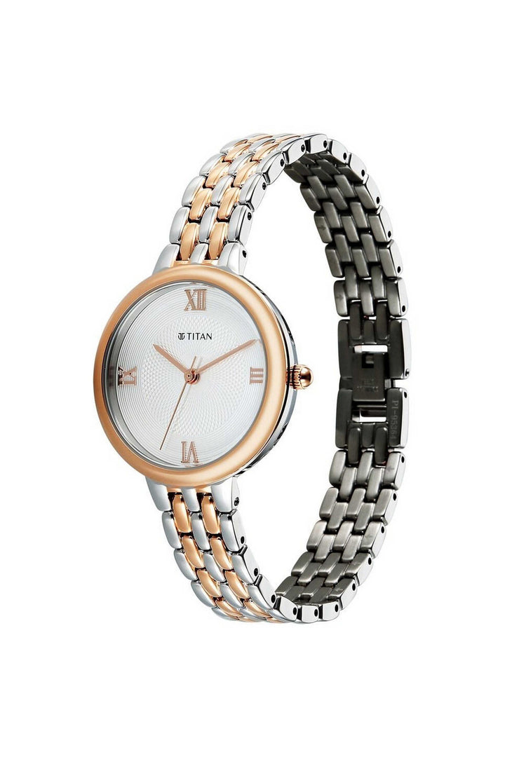 Titan Eminence 95364KM01 White Dial Women&
