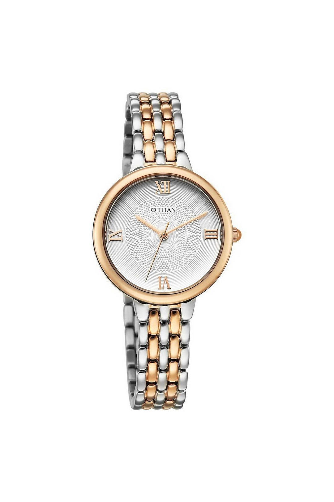Titan Eminence 95364KM01 White Dial Women&