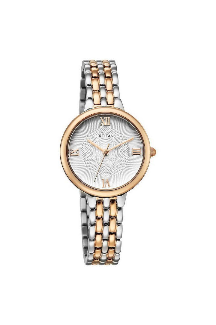 Titan Eminence 95364KM01 White Dial Women&