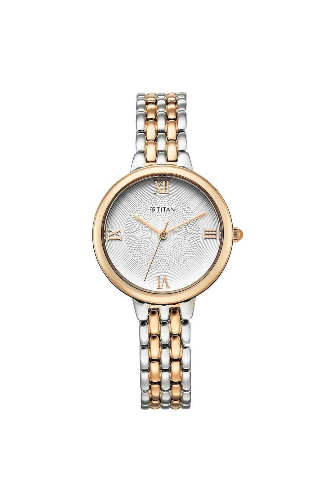 Titan Eminence 95364KM01 White Dial Women&