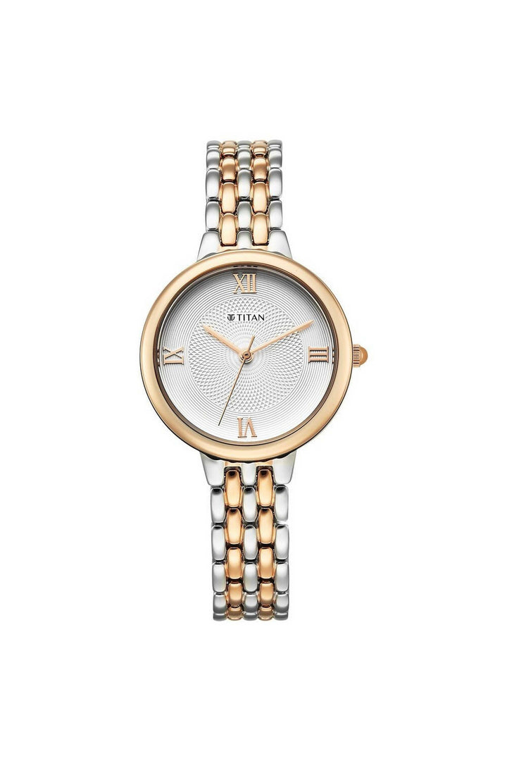 Titan Eminence 95364KM01 White Dial Women&