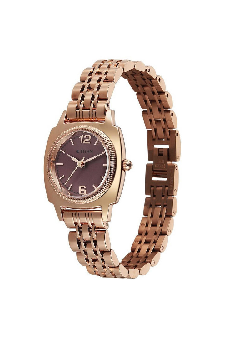 Titan Eminence 95366WM01 Red Dial Women&