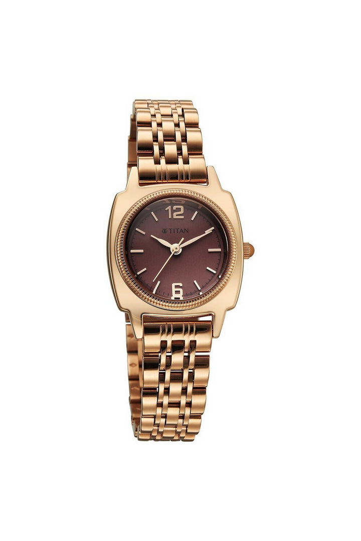 Titan Eminence 95366WM01 Red Dial Women&