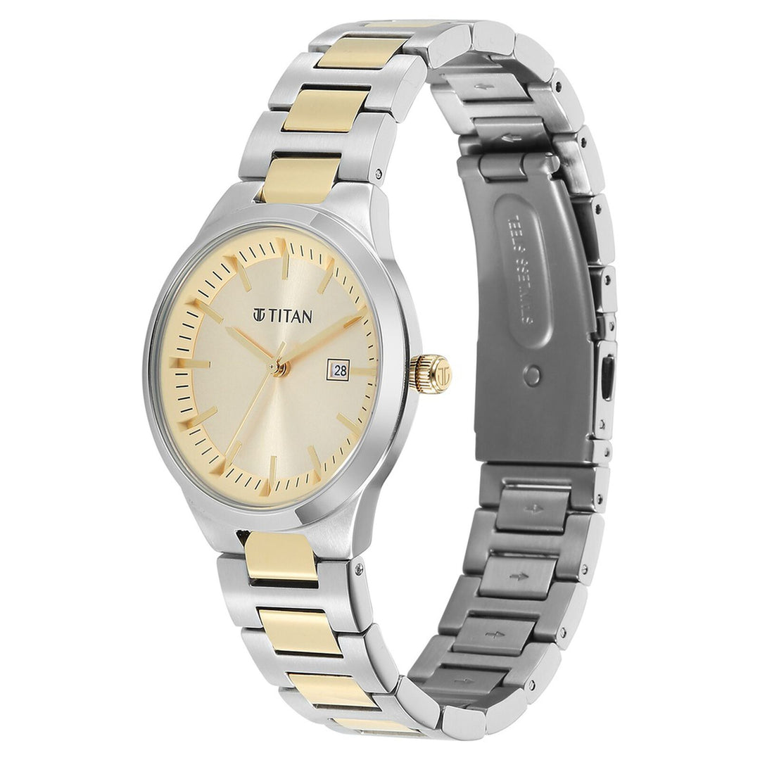 Titan Workday Wonders 95369BM01 Champagne Dial Women&