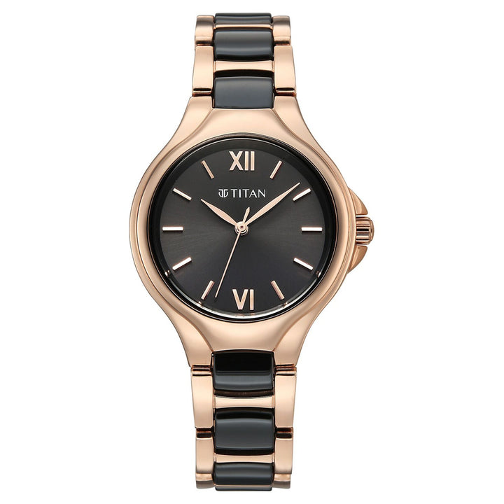 Titan Work Essentials 95380KD01 Black Dial Women&