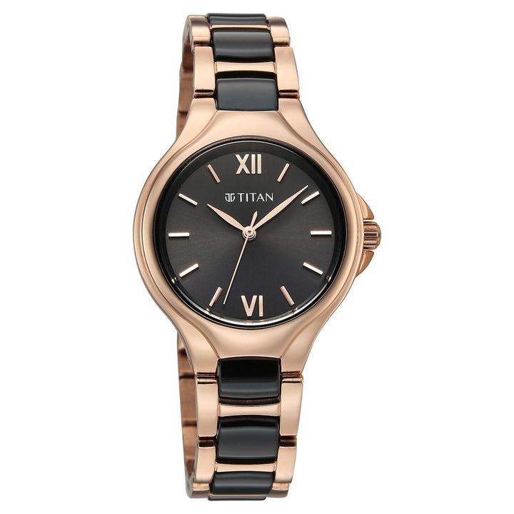 Titan Work Essentials 95380KD01 Black Dial Women&