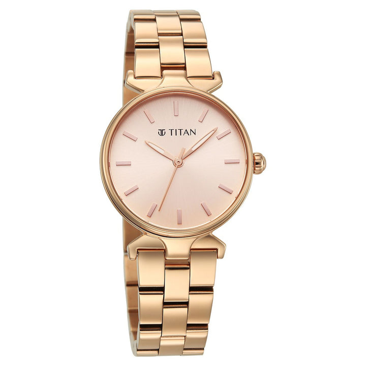 Titan Workday Edit 95396WM01 Pink Dial Women&